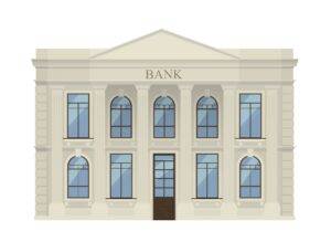 illustration of a bank