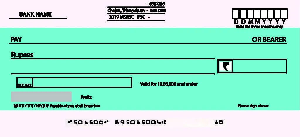 Indian post dated cheque 