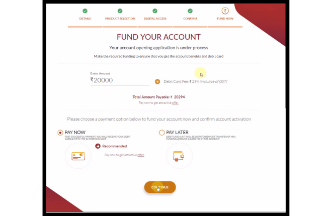 How to open a Zero balance account in IndusInd Bank online 12