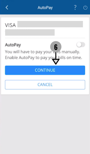 step-6 AutoPay Continue PayZapp App