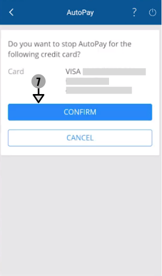 step-7 Confirm to stop Autopay in PayZapp App