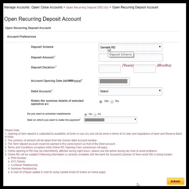 How to open a recurring deposit in PNB online? BanksForYou