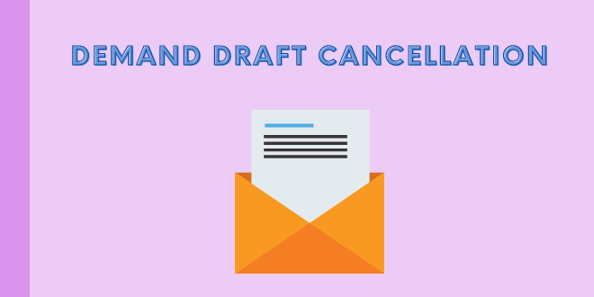 Sample letter format application for cancellation of demand draft 1