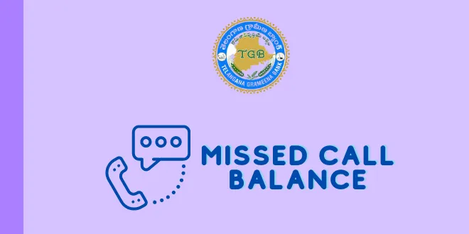 Telangana Grameena Bank missed call balance check BanksForYou