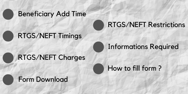 SBI RTGS/NEFT form questions 