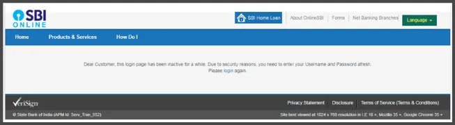 How to fix the SBI net-banking session expired ? BanksForYou