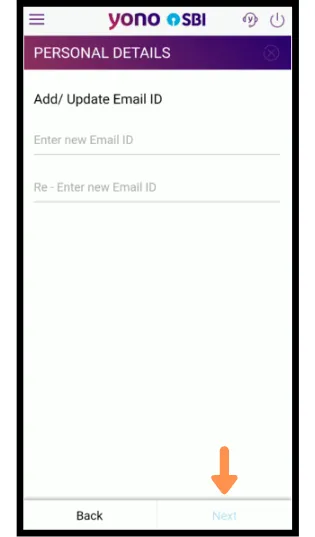 Now enter the new email-id two times and click on Next