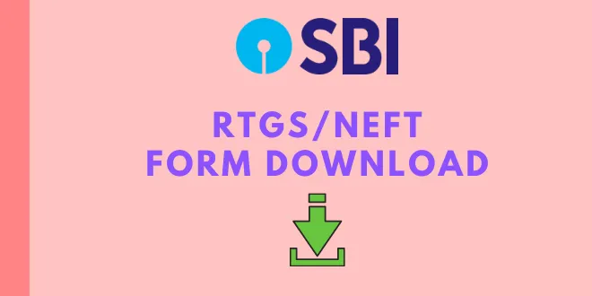 sbi rtgs/neft form