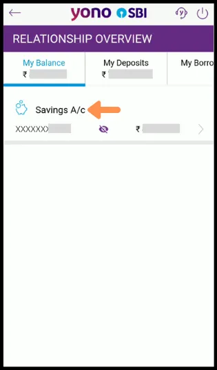 SBI yono accounts with balance.