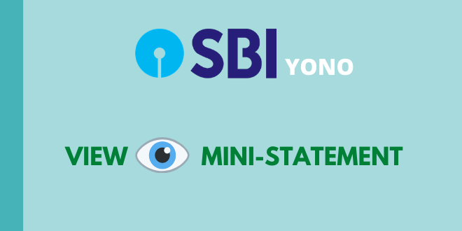 sbi yono view mini-statement