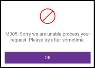 M005 YONO app Error