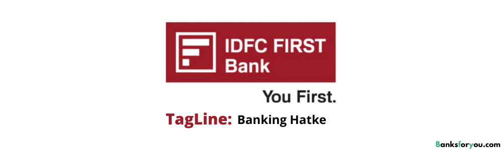 IDFC First Bank logo with tagline