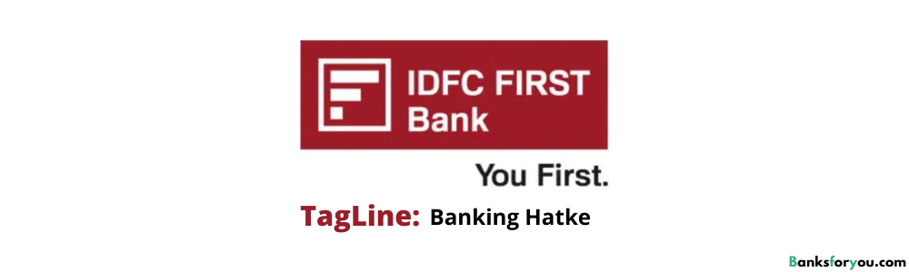 IDFC First Bank logo with tagline