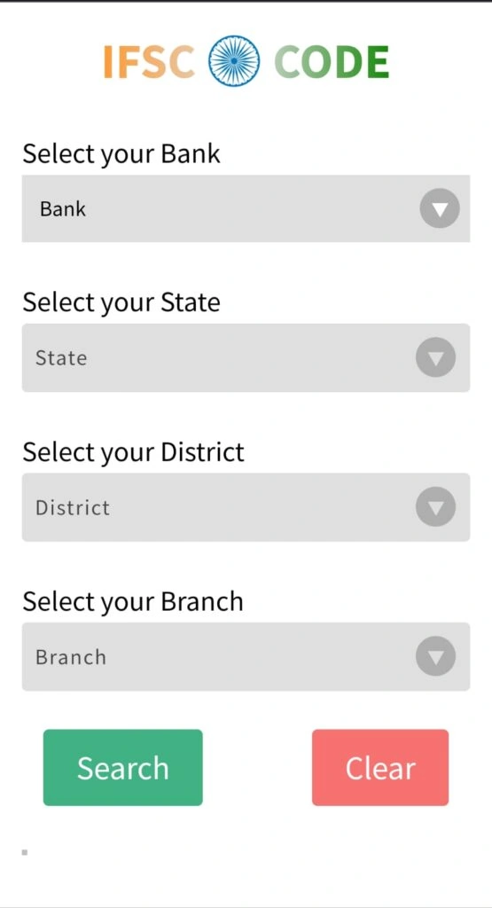 Banksforyou's IFSC Code Homepage